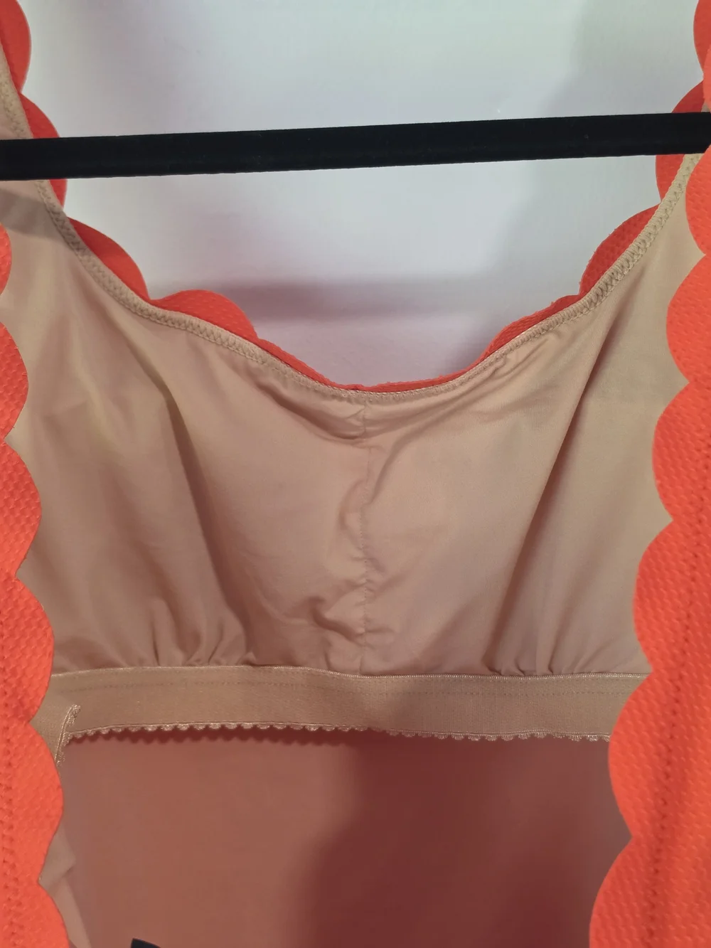 J. Crew Bright Orange Scalloped One-Piece Swimsuit Women's Size 2